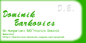 dominik barkovics business card